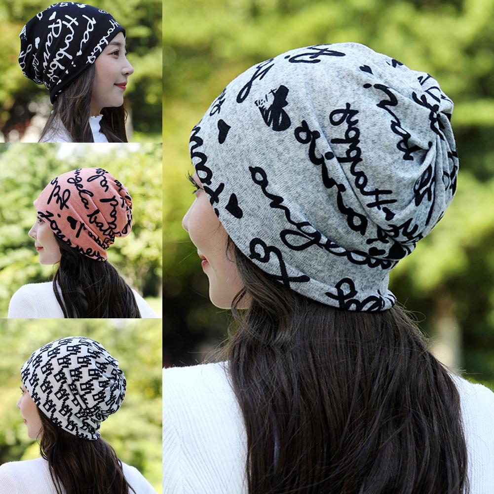 Infinity Scarf Knit - หมวกบีนนี่ผ้าฝ้ายสำหรับผู้หญิง ผ้าพันคอแบบยืดหยุ่น หมวกคลุมศีรษะ หมวกบีนนี่นุ่ม อุ่นสบาย หมวกถักทรงสกัลแคปสำหรับใช้ในชีวิตประจำวัน