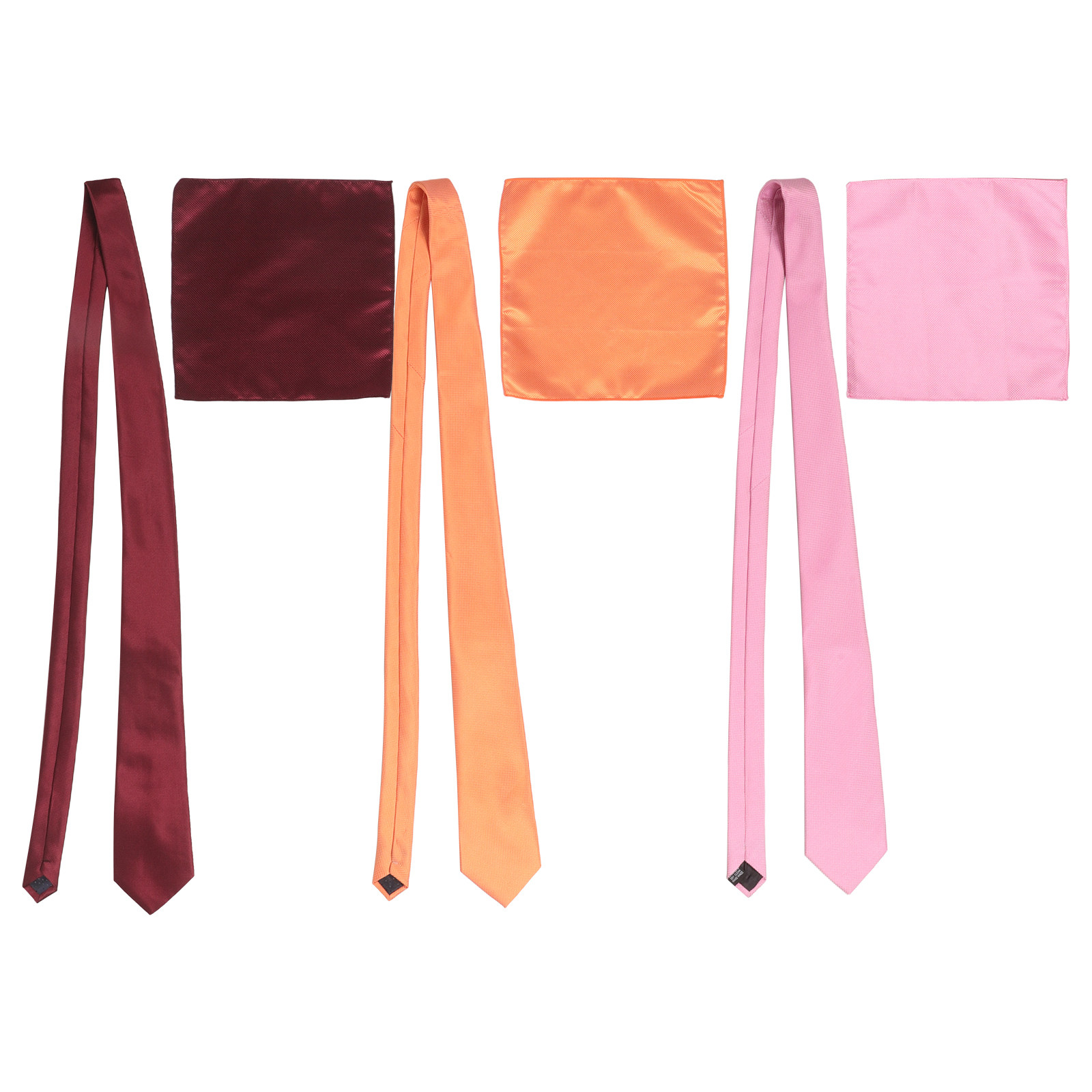 Pocket Square Set - ชุดเนคไทและผ้าพันคอสีพื้นสำหรับผู้ชาย เหมาะสำหรับงานทางการ ธุรกิจ งานแต่งงาน ชุดสูทสำนักงาน ใช้ได้ในทุกโอกาส