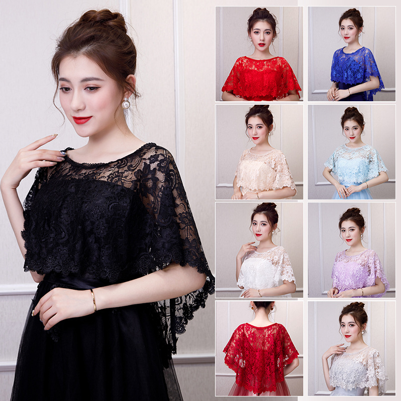 Stole Wedding Shawl - ขายร้อนลูกไม้ห่อผู้หญิง Shrug ผ้าคลุมไหล่เจ้าสาว Boleros Cape Capelet