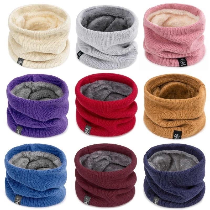 Infinity Scarf Knit - ฤดูหนาวถักตุ๊กตาหนาผ้าพันคอคอผู้หญิงผู้ชาย Cashme เช่นปลอกคอแหวนผ้าพันคอกีฬากลางแจ้งผู้ชายคอ Infinity Snood