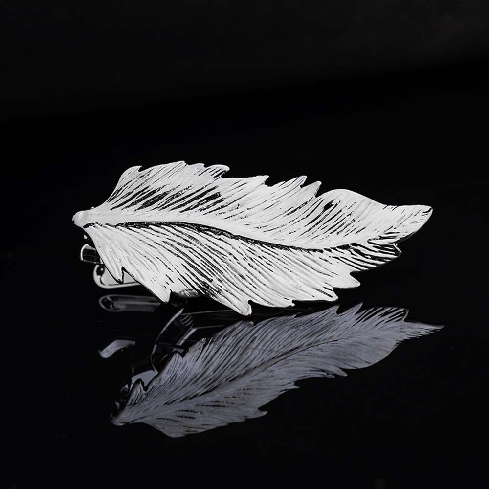 Tie Clip Silver - เสน่ห์สร้างสรรค์ ของขวัญแต่งงานสำหรับผู้ชาย 1 ชิ้น คลิปหนีบเนคไทโลหะสีเงินรูปทรงแว่นตา