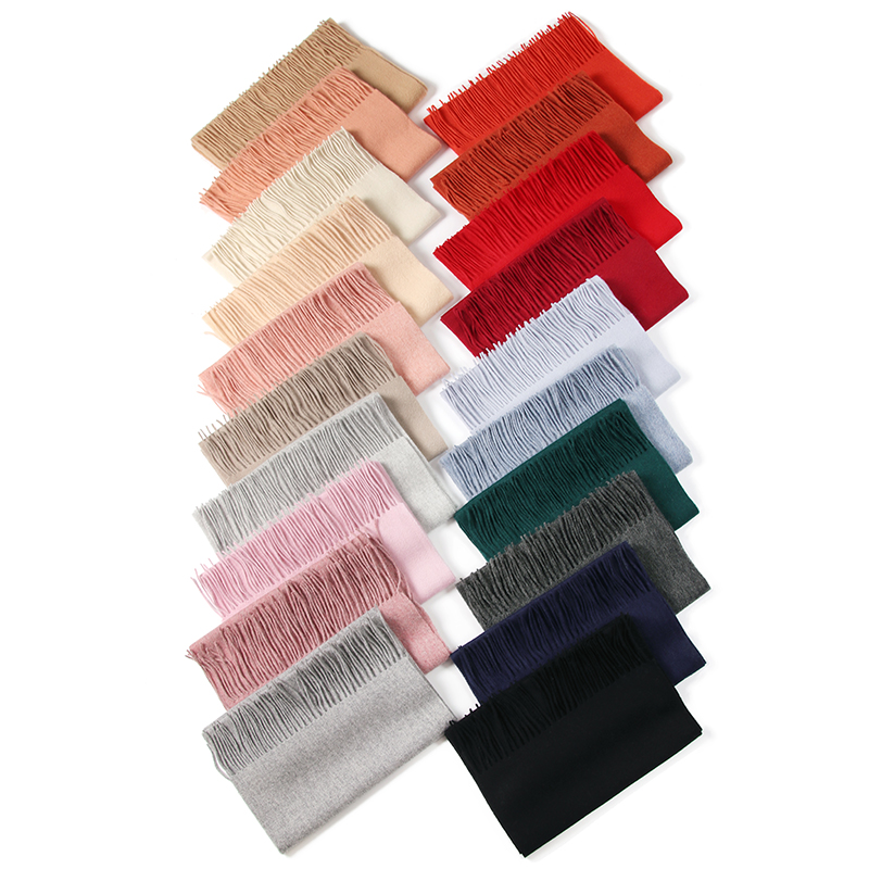 Muffler Men Wool - LONGMING 100% Merino ขนสัตว์ถักผ้าคลุมไหล่ผู้หญิงใหม่ฤดูใบไม้ร่วงแฟชั่นคลาสสิกลายสก๊อตผ้าพันคอฤดูหนาว WARM Knottable
