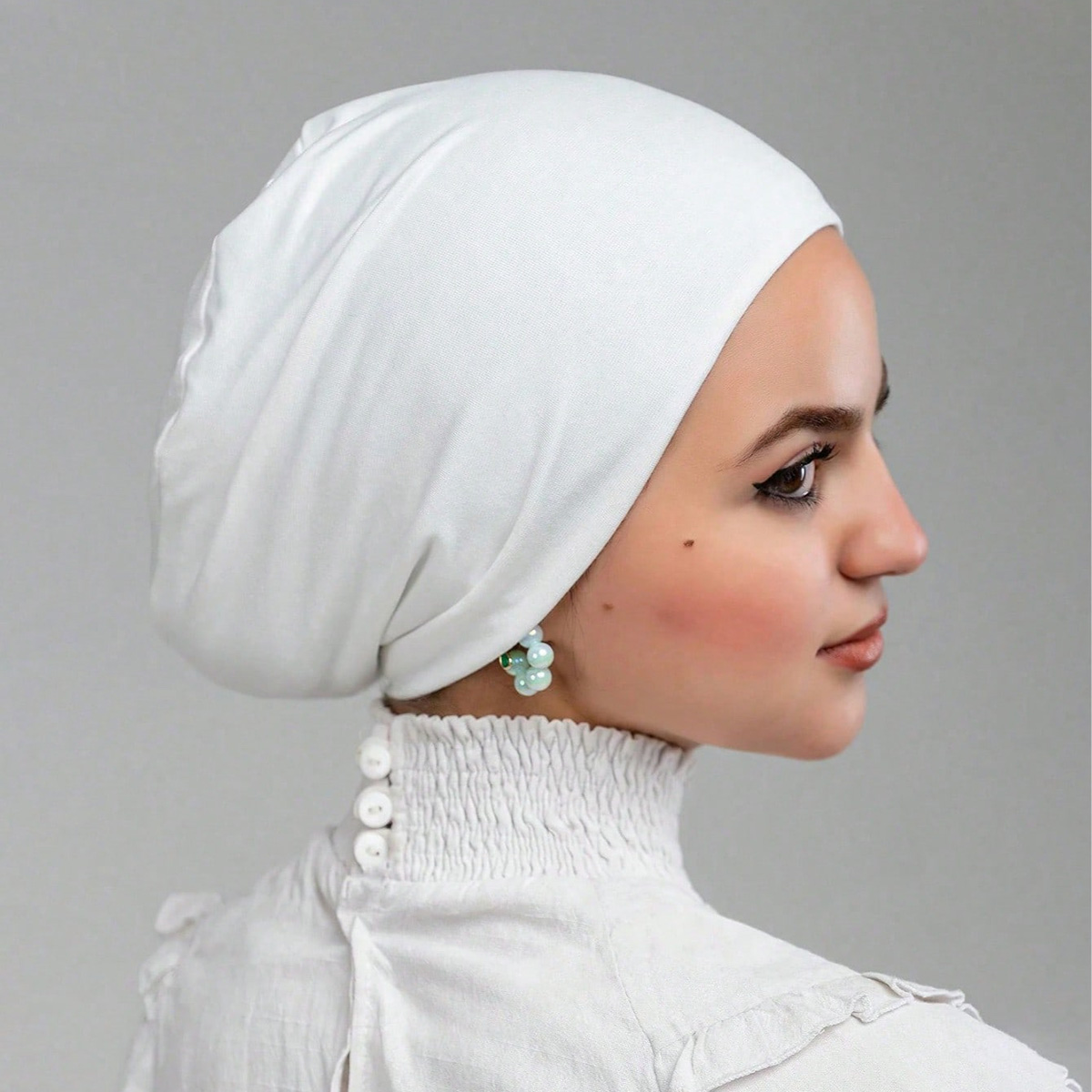 Bandana Cotton - ฮิญาบผ้าเจอร์ซีย์ผสมคอตตอนโมดอลเนื้อเนียนนุ่มสำหรับสตรีมุสลิม หมวกคลุมผมแบบท่อ ผ้าคลุมศีรษะแบบยืดหยุ่น หมวกคลุมผมด้านใน หมวกบอนเน็ตสำหรับผู้หญิง