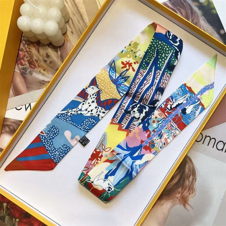 Face Scarf Mask - ผ้าพันคออเนกประสงค์ลายป่าฝรั่งเศสสำหรับเด็กผู้หญิง ผ้าพันคอผูกผม ผ้าคาดผม ผ้าพันคอผืนเล็ก ขายส่ง ขนาด