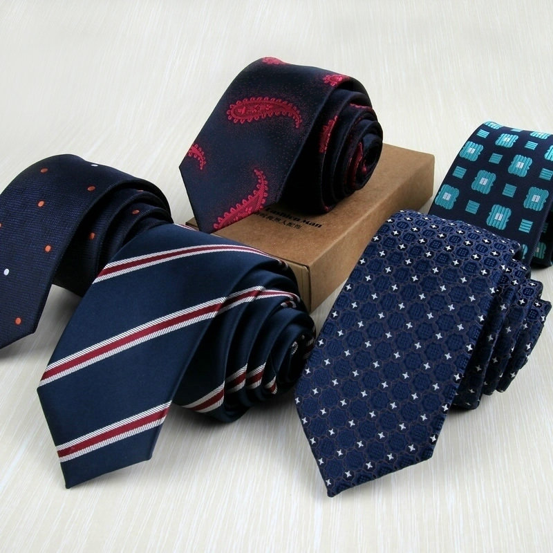 Skinny Tie Men - แฟชั่นสำหรับผู้ชายอุปกรณ์เสริม6ซม.แฟชั่นงานแต่งงานคลาสสิกผ้าไหมสีฟ้าสีดำสีแดงผู้ชาย Skinny แคบ retro เนคไท