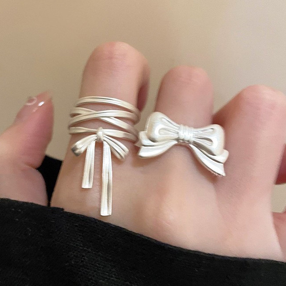 Tie Clip Silver - BF CLUB 925 เงินสเตอร์ลิงแหวนผู้หญิงสาวหญิงเปิด Minimalist Retro