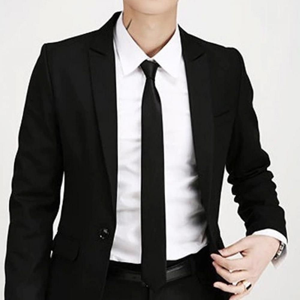 แฟชั่น Casual Slim Plain Mens  - Skinny Tie Men บทวิจารณ์และราคา
