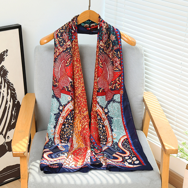 ผ้าพันคอไหมพิมพ์ลายโซ่ ขนาด 18 - Face Scarf Mask บทวิจารณ์และราคา