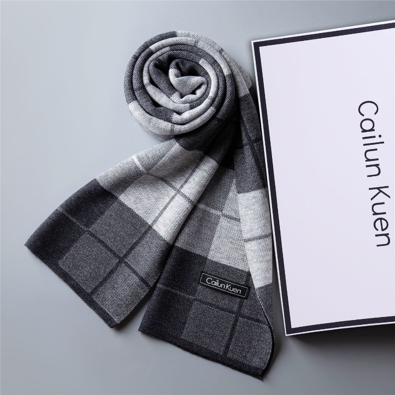 ผ้าพันคอไหมพรมผสมขนสัตว์อเนกปร - Muffler Men Wool บทวิจารณ์และราคา