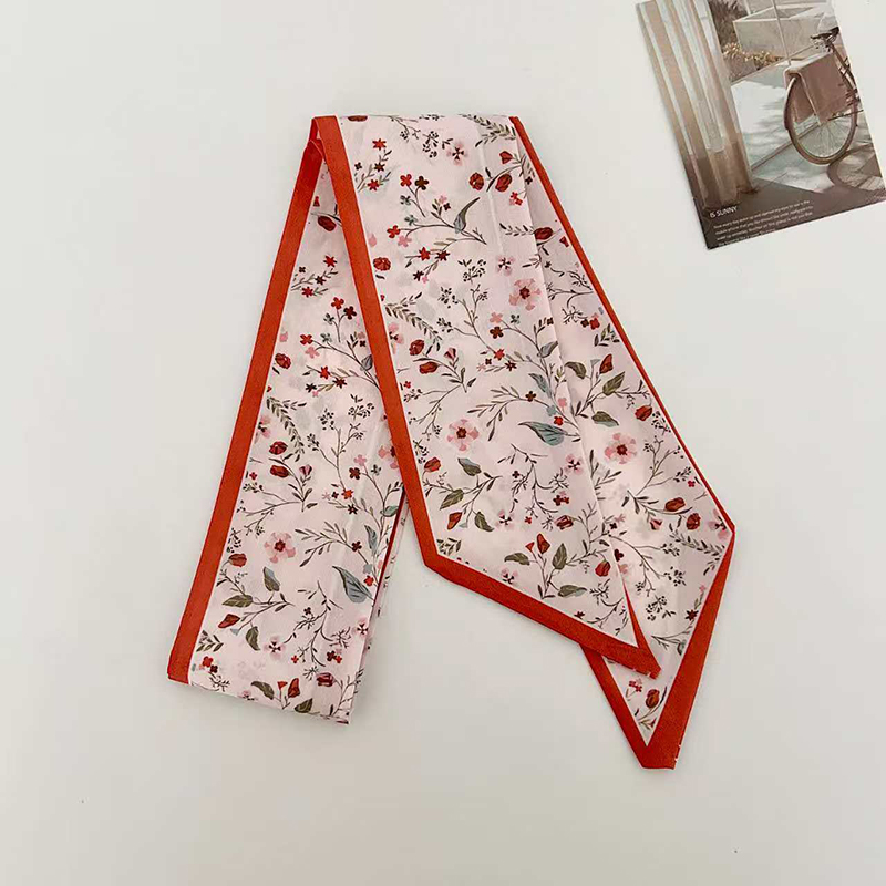 ผ้าพันคอไหมซาตินลายดอกไม้สไตล์ - Silk Neck Scarf บทวิจารณ์และราคา