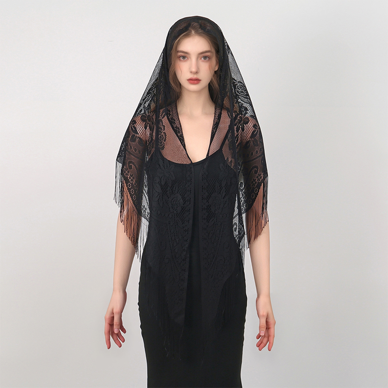 ผ้าคลุมไหล่ลูกไม้ปักลายดอกไม้  - Stole Wedding Shawl บทวิจารณ์และราคา