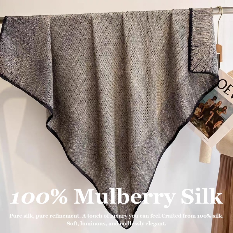 ผ้าพันคอไหมแท้ขนาดใหญ่ 110x110 - Pashmina Wrap Large บทวิจารณ์และราคา