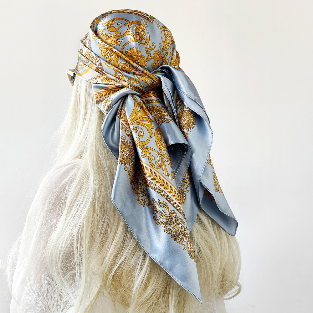 ผ้าพันคอไหมซาตินทรงสี่เหลี่ยมส - Scarf Silk Square บทวิจารณ์และราคา