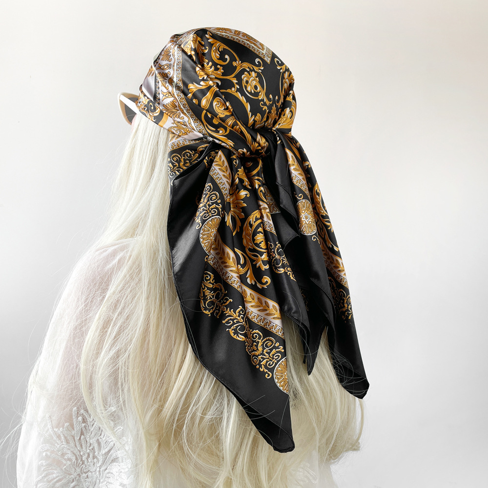 ผ้าพันคอไหมซาตินทรงสี่เหลี่ยมส - Scarf Silk Square บทวิจารณ์และราคา