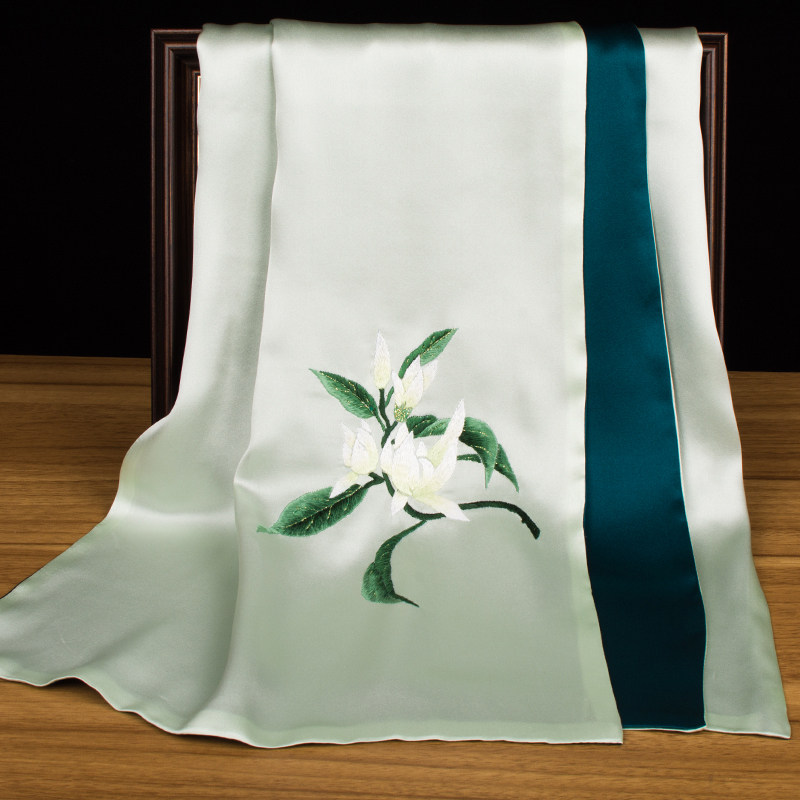 ผ้าพันคอไหมซูโจวปักลาย, ผ้าพัน - Silk Neck Scarf บทวิจารณ์และราคา