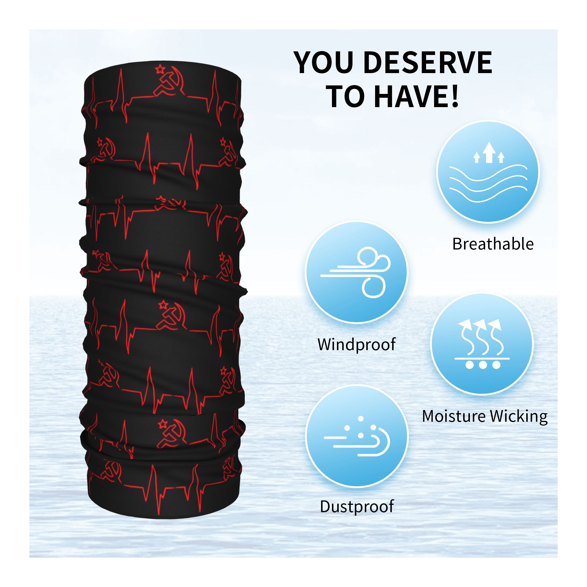 ผ้าพันคอคลุมหน้าลายธงชาติรัสเซ - Neck Warmer Tube บทวิจารณ์และราคา