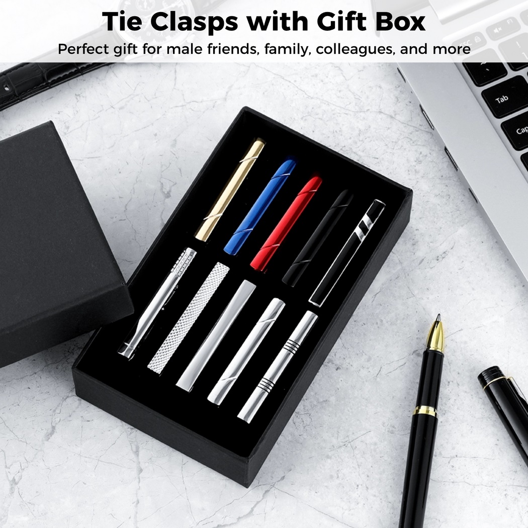 ชุดคลิปหนีบเนคไท 10 ชิ้น สำหรั - Tie Bar Set Gift บทวิจารณ์และราคา