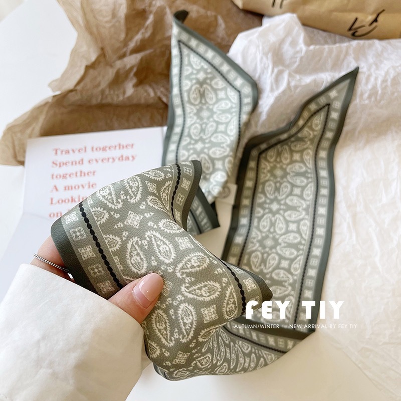 ชุดผ้าไหมซาตินผ้าพันคอผู้หญิงผ - Silk Neck Scarf บทวิจารณ์และราคา