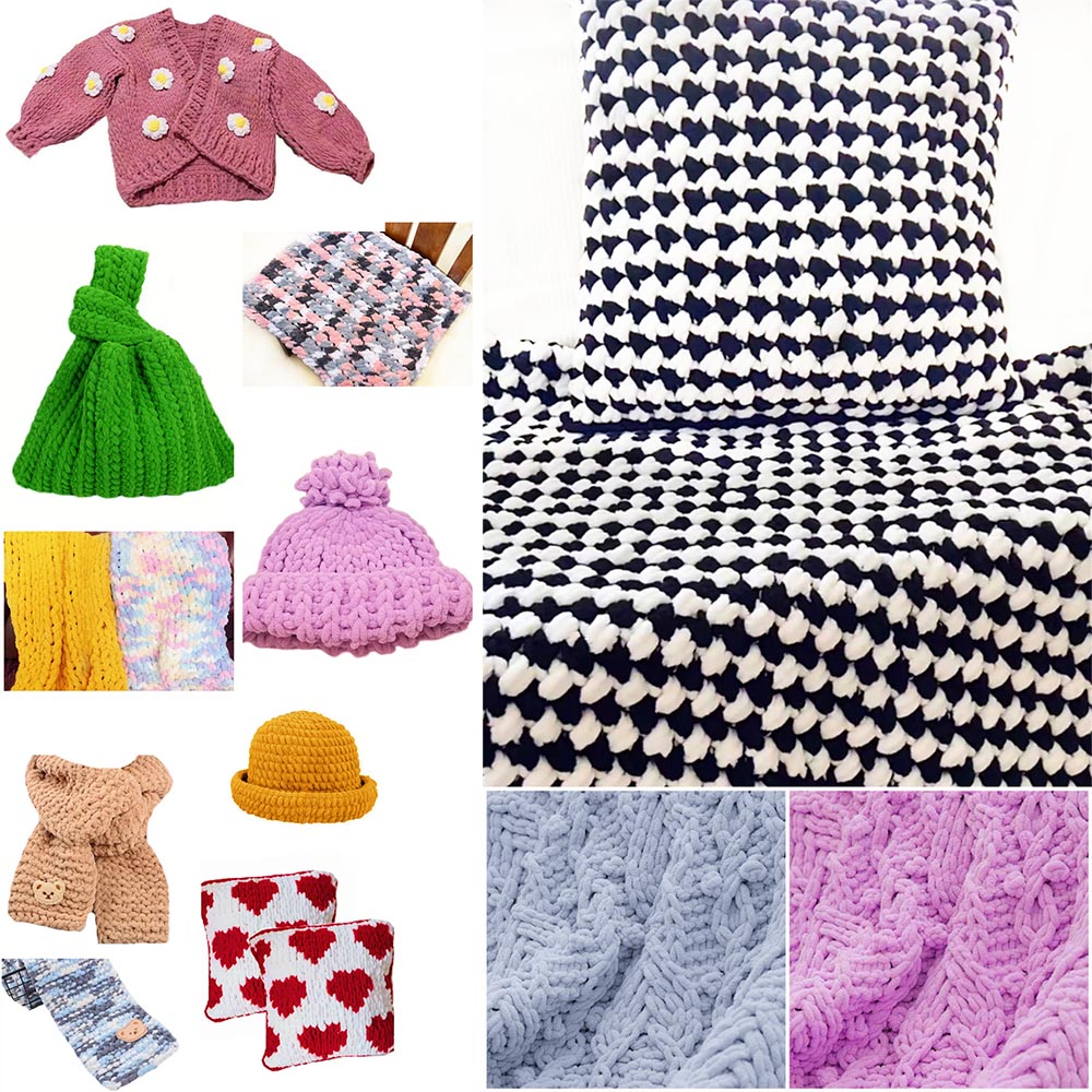 ไหมพรมถักนิตติ้งแบบวงแหวน 100  - Woven Scarf Blanket บทวิจารณ์และราคา