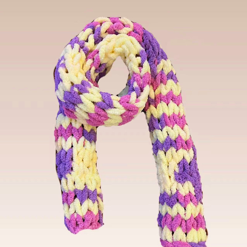 ไหมพรมถักนิตติ้งแบบวงแหวน 100  - Woven Scarf Blanket บทวิจารณ์และราคา