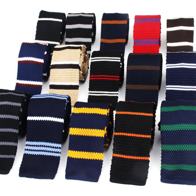 ผู้ชายแฟชั่นชุดถัก Tie PLAIN เ - Skinny Tie Men บทวิจารณ์และราคา