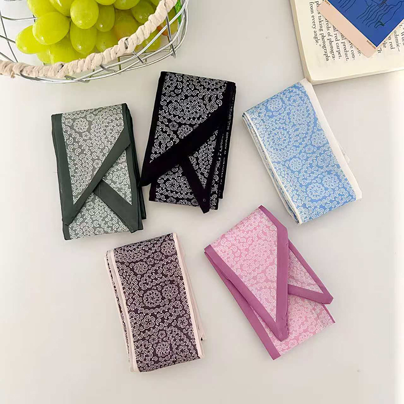 ผ้าพันคอซาตินลายดอกไม้เรขาคณิต - Face Scarf Mask บทวิจารณ์และราคา