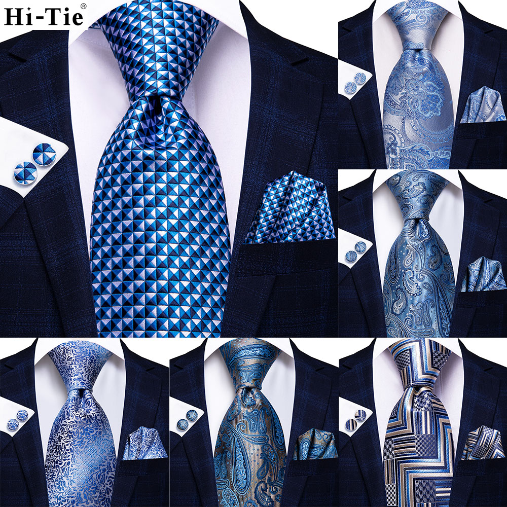 เนคไทแฟชั่นดีไซน์เนอร์สีฟ้าอ่อ - Silk Tie Striped บทวิจารณ์และราคา