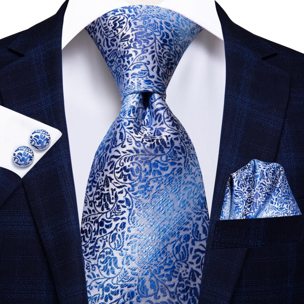 เนคไทแฟชั่นดีไซน์เนอร์สีฟ้าอ่อ - Silk Tie Striped บทวิจารณ์และราคา
