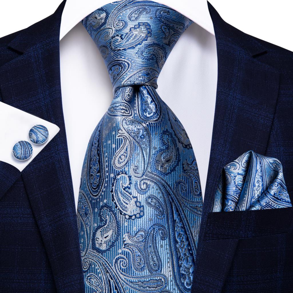 เนคไทแฟชั่นดีไซน์เนอร์สีฟ้าอ่อ - Silk Tie Striped บทวิจารณ์และราคา