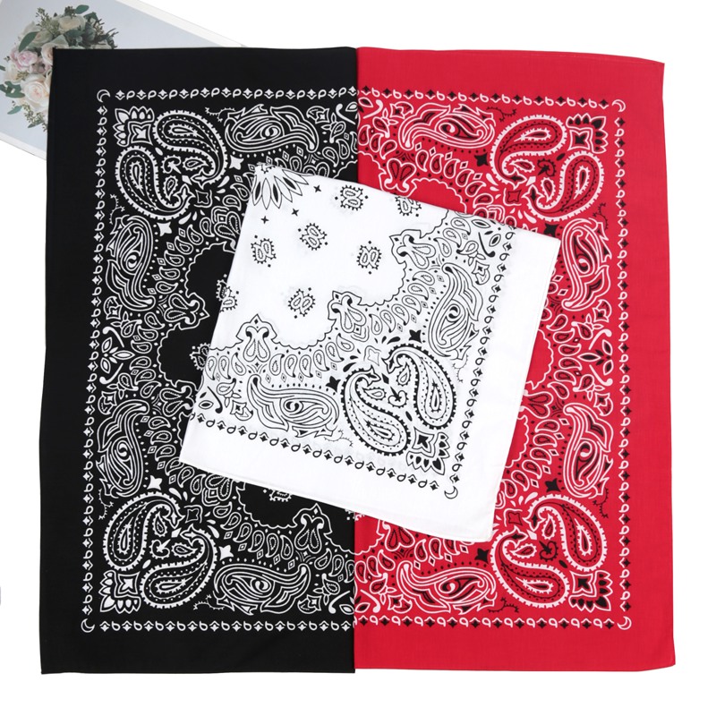 ผ้าพันคอฮิปฮอปลายเพสลีย์สีดำ ข - Bandana Cotton บทวิจารณ์และราคา