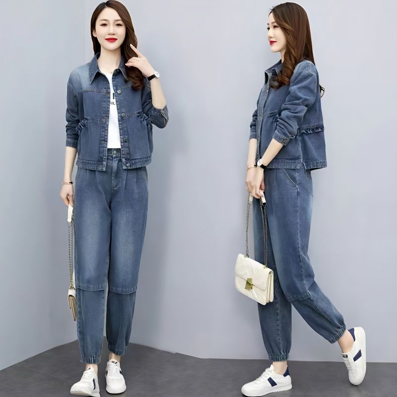 ผู้หญิง DENIM ชุด 2024 ฤดูใบไม - Pocket Square Set บทวิจารณ์และราคา