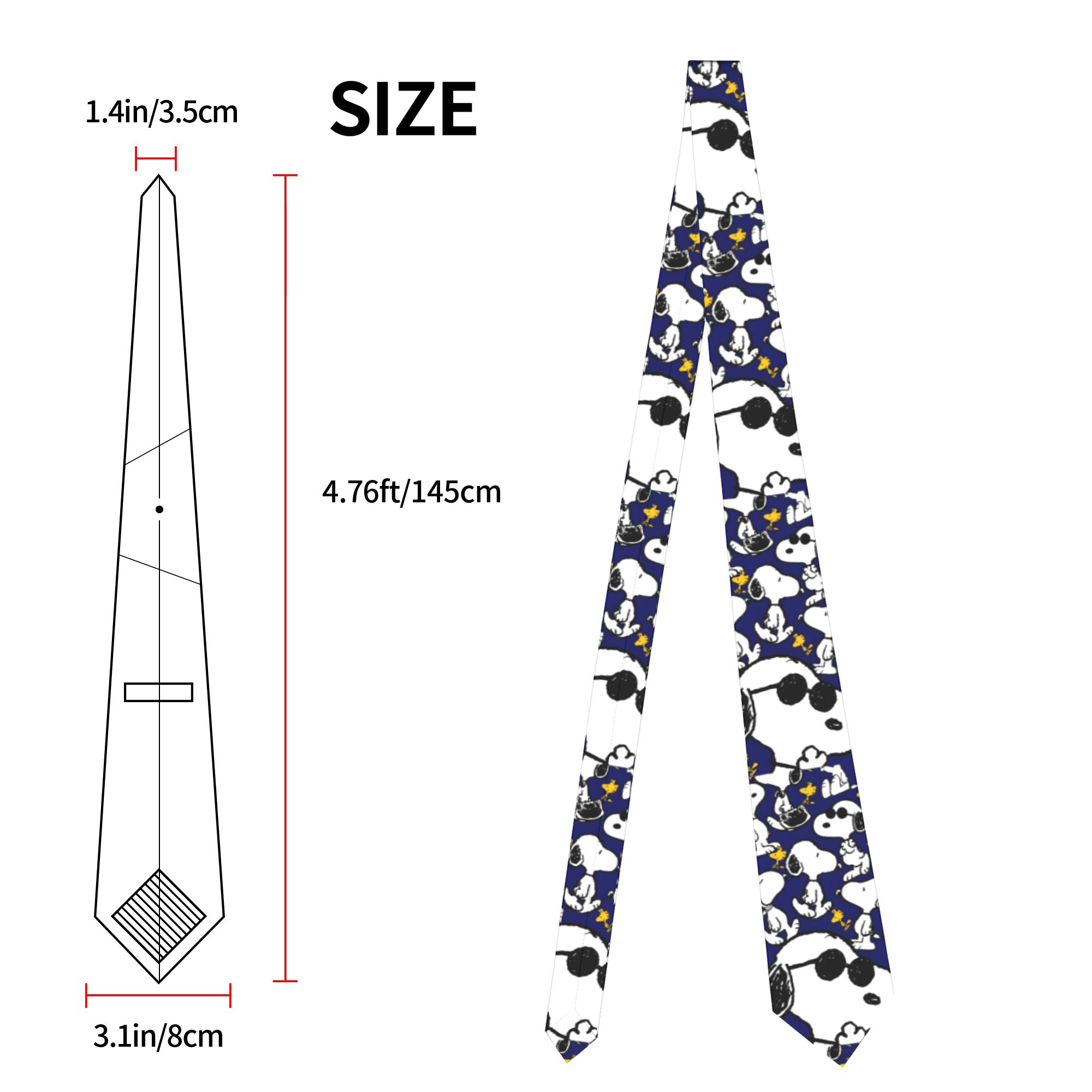 เนคไทลายสนูปปี้และวูดสต็อก แบบ - Skinny Tie Men บทวิจารณ์และราคา