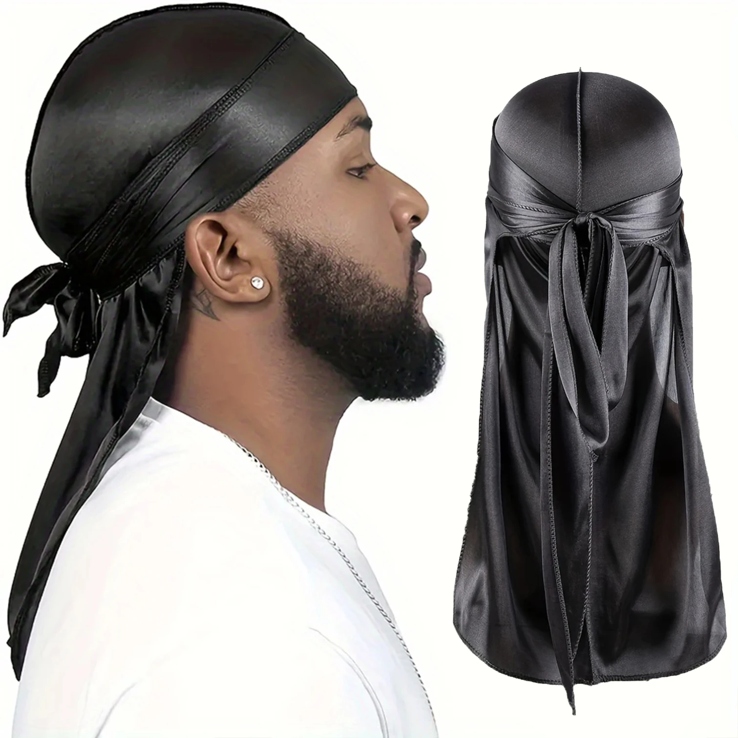 ผ้าโพกศีรษะผ้าไหมสำหรับผู้ชาย  - Bandana Doo Rag บทวิจารณ์และราคา