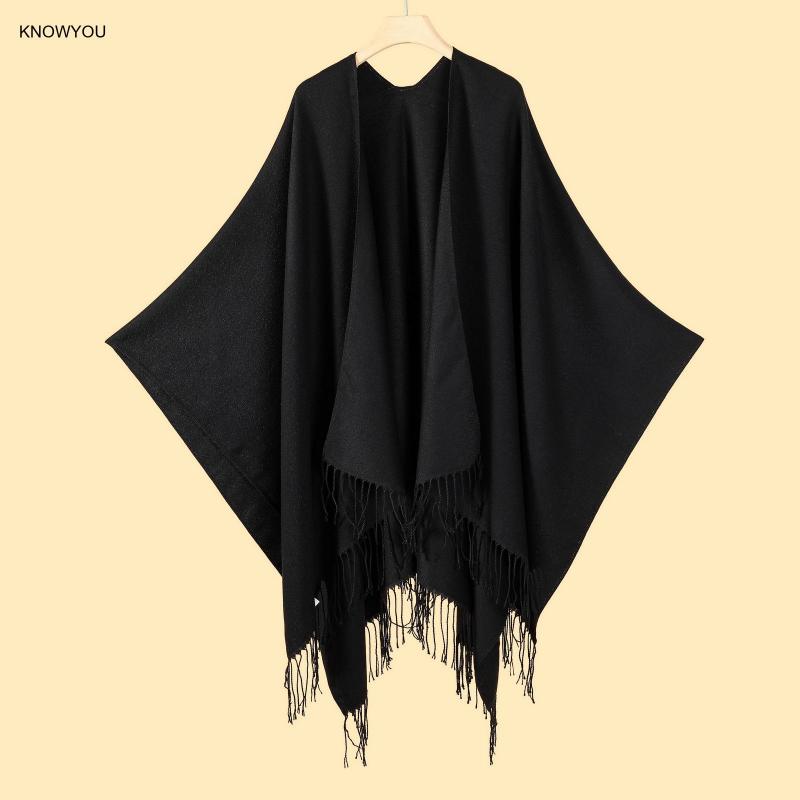 สีทึบ Ponchos ผู้ชายผู้หญิงขนา - Muffler Men Wool บทวิจารณ์และราคา