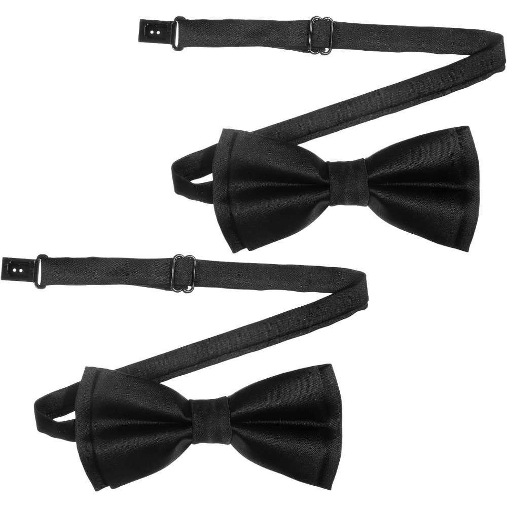 โบว์ไทผู้ชาย แพ็ค 2 ชิ้น สีพื้ - Bow Tie Pre Tied บทวิจารณ์และราคา