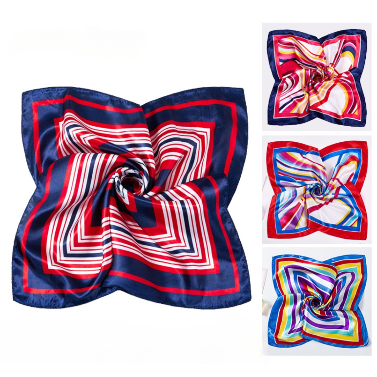 50*50 ซม.ผ้าพันคอผ้าไหมผ้าพันค - Face Scarf Mask บทวิจารณ์และราคา