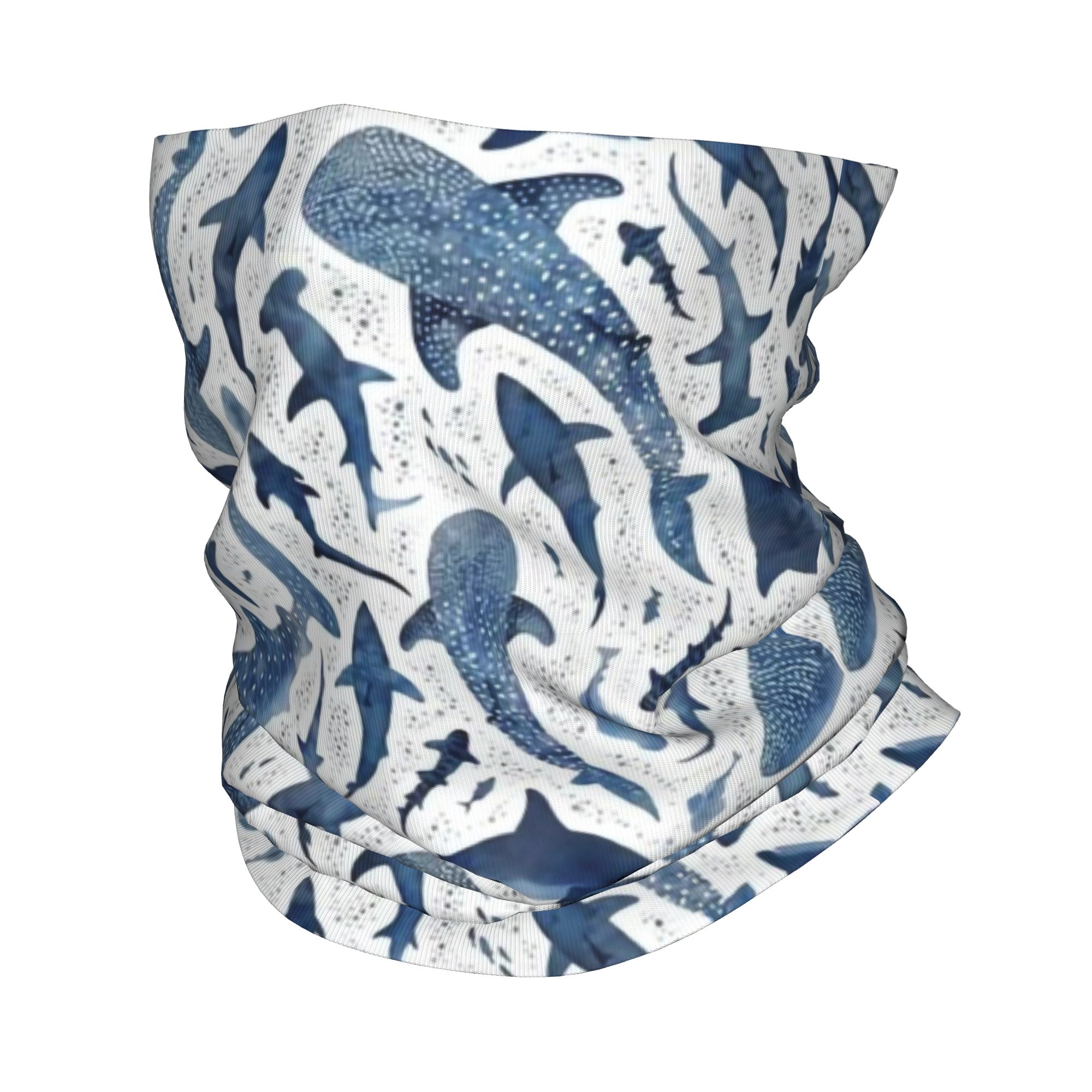 ผ้าคลุมหน้าลายฉลามสีน้ำแบบกำหน - Neck Warmer Tube บทวิจารณ์และราคา