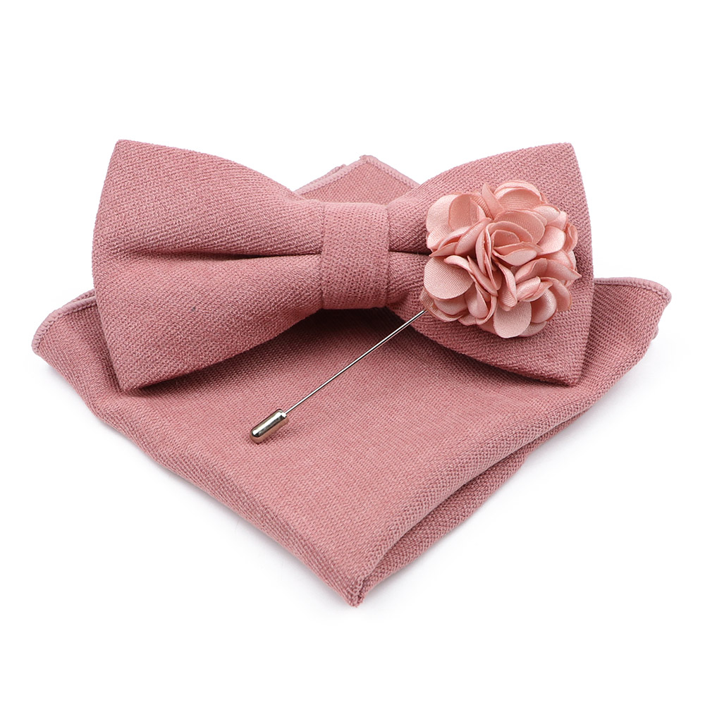 บุรุษผ้าฝ้าย Bowtie Pocket Squ - Handkerchief Cotton Men บทวิจารณ์และราคา