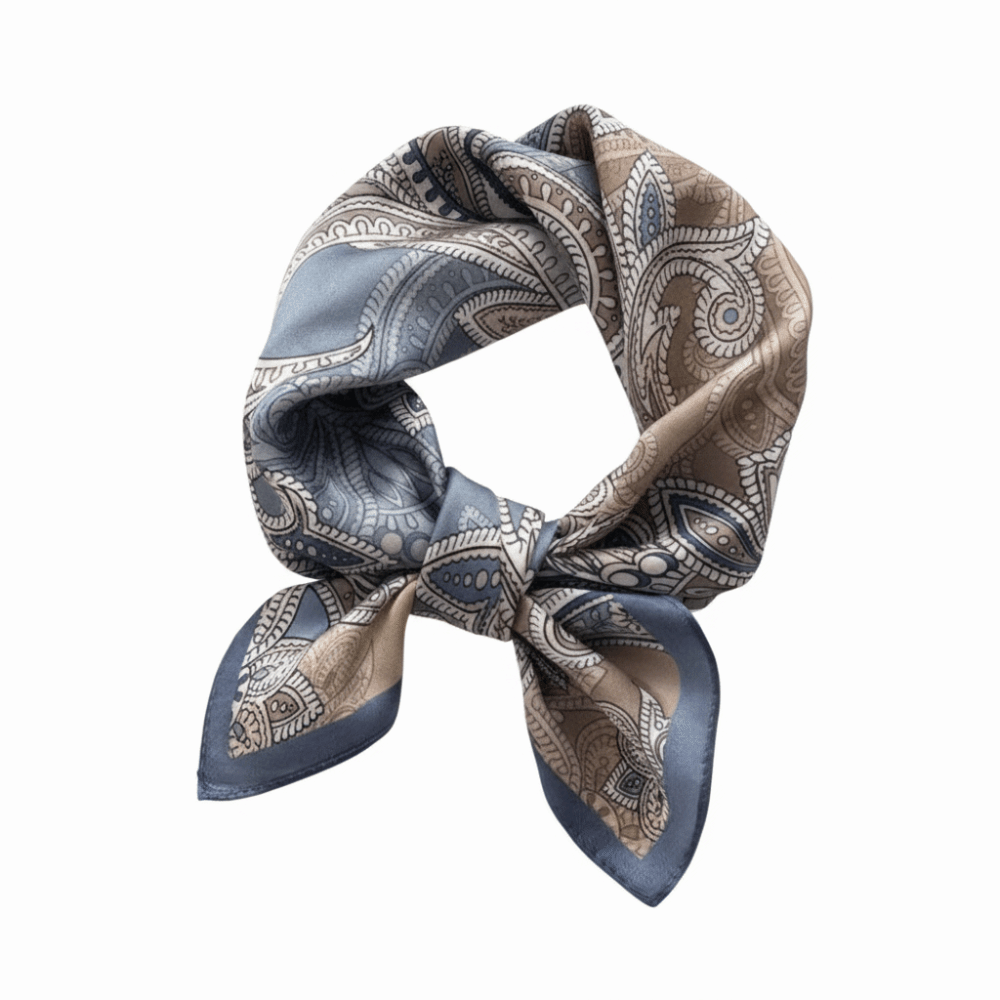 ผ้าไหมพิมพ์ลายดอกไม้ ผ้าพันคอไ - Scarf Silk Square บทวิจารณ์และราคา
