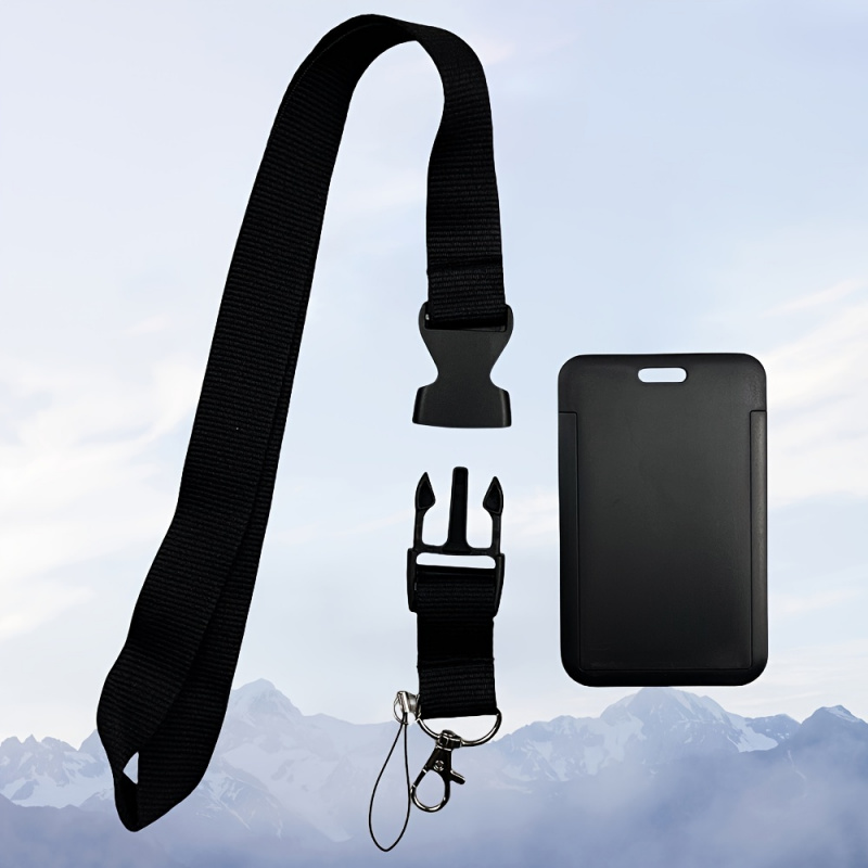 ชุดสายคล้องคอสีดำพร้อมช่องใส่บ - Lanyard Badge Holder บทวิจารณ์และราคา