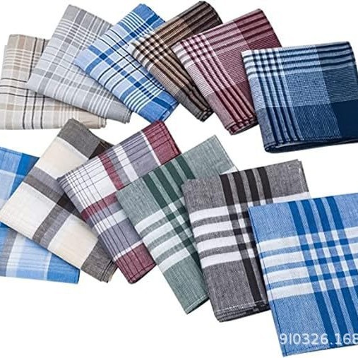 ผ้าเช็ดหน้าผู้ชาย ผ้าฝ้าย 100% - Handkerchief Cotton Men บทวิจารณ์และราคา
