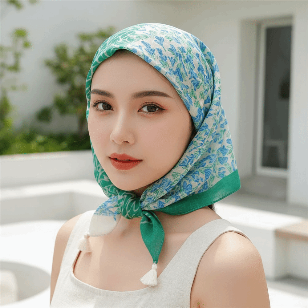 ผ้าพันคอผ้าฝ้ายลินิน ผ้าพันคอส - Bandana Cotton บทวิจารณ์และราคา