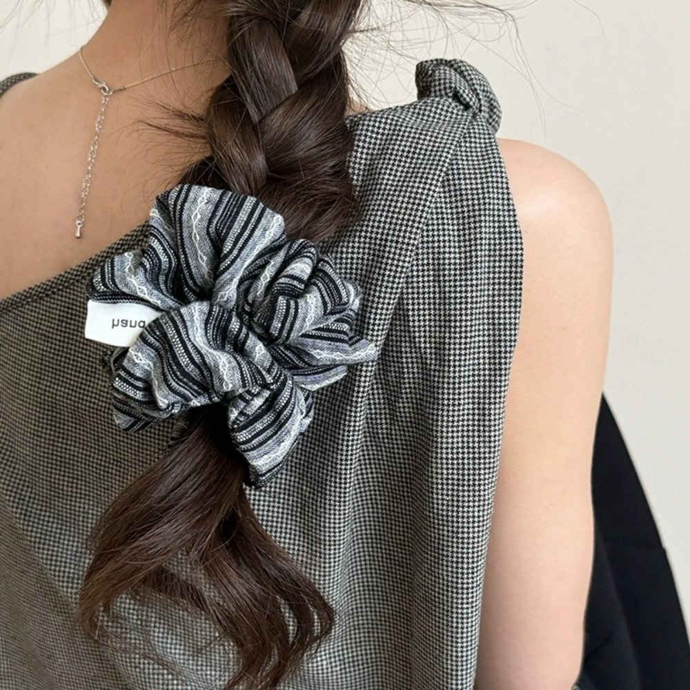 ยางรัดผมลายทางแฟชั่นเกาหลี ปี  - Silk Tie Striped บทวิจารณ์และราคา