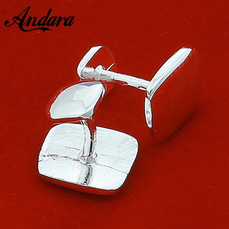 ขายร้อนเงินสแควร์ Cufflink ผู้ - Tie Clip Silver บทวิจารณ์และราคา