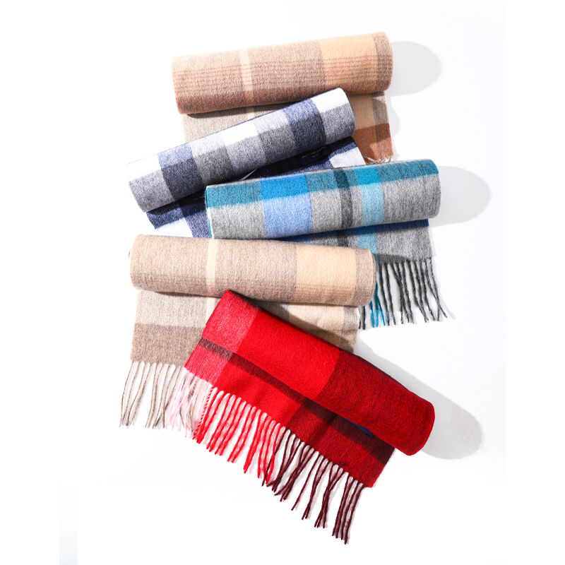 ผ้าพันคอลายตารางของผู้หญิงคลาส - Muffler Men Wool บทวิจารณ์และราคา