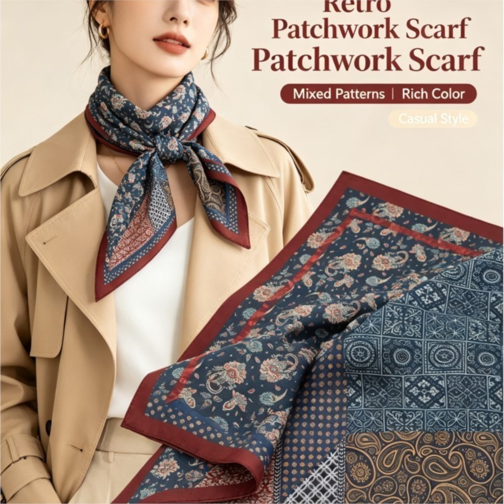 ผ้าพันคอทรงสี่เหลี่ยมลายเพสลีย - Bandana Cotton บทวิจารณ์และราคา