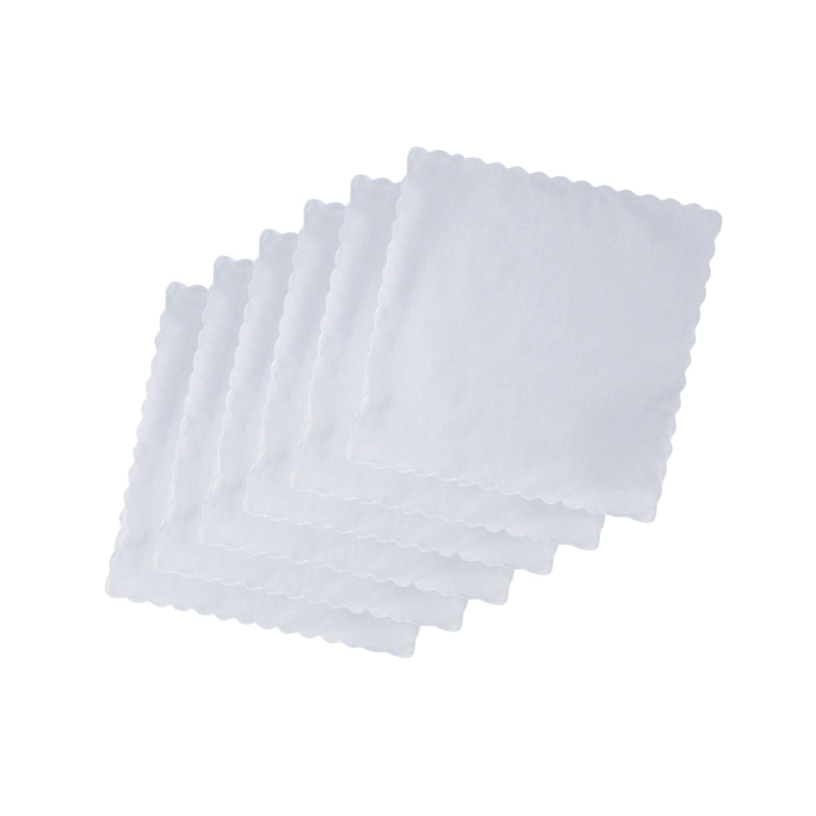ผ้าเช็ดหน้าผ้าฝ้าย 6 ผืนสำหรับ - Handkerchief Cotton Men บทวิจารณ์และราคา