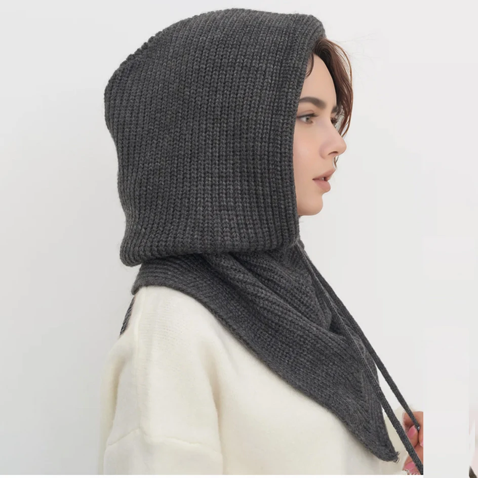 หมวกไหมพรมถักสำหรับผู้หญิงพร้อ - Infinity Scarf Knit บทวิจารณ์และราคา