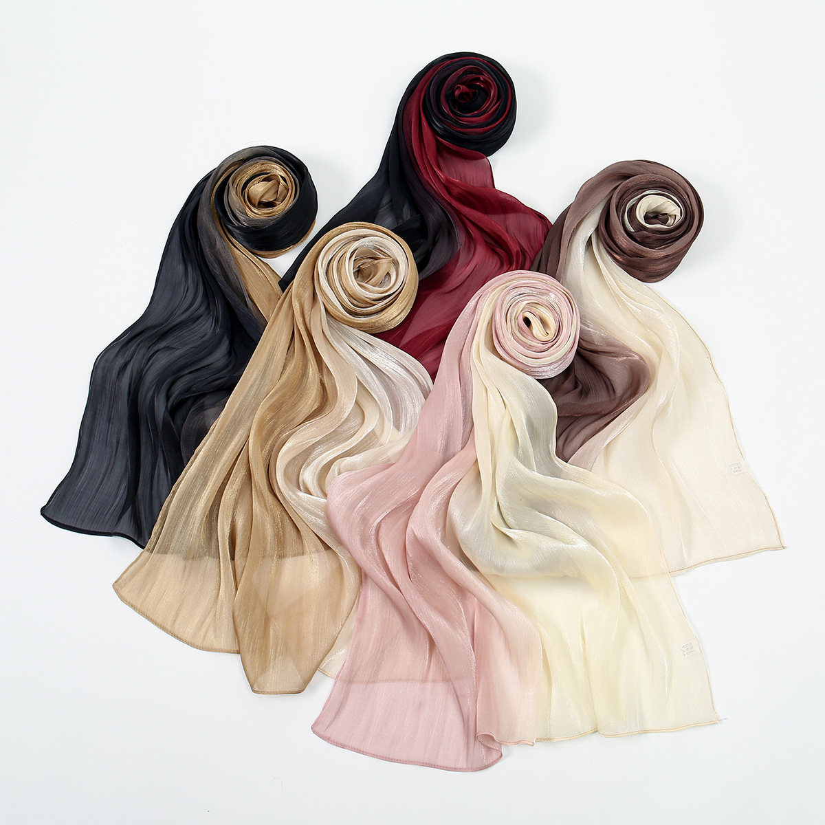 ผ้าคลุมศีรษะฮิญาบไหมไล่เฉดสีระ - Head Wrap Turban บทวิจารณ์และราคา