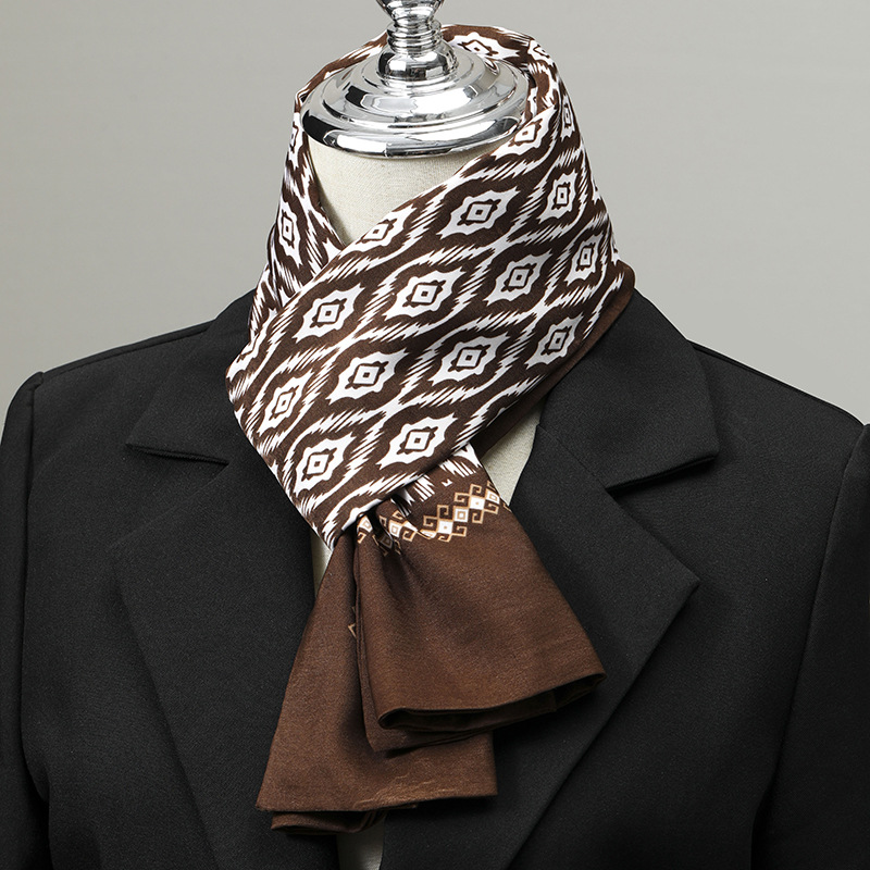 ผ้าพันคอผู้ชาย ผ้าไหมเทียม ผ้า - Scarf Silk Square บทวิจารณ์และราคา